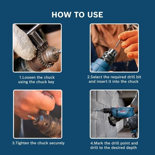 BOSCH GSB 600 Corded Electric Impact Drill, 100Pcs Accessory Set | 600 W Motor | Speed of 3000 RPM | Rated Torque of 1.4 Nm | Impact rate of 48000 BPM - Image 2